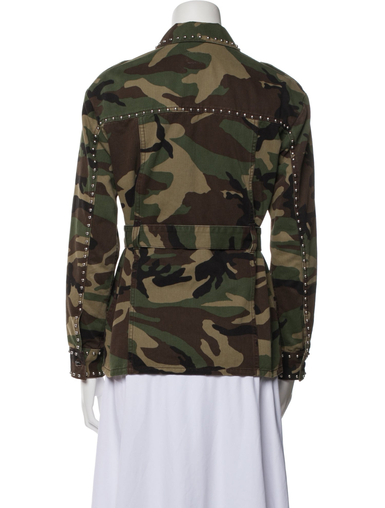 Saint Laurent Camouflage Print Utility Jacket